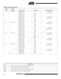 AT89C52-16JI Datasheet Page 22