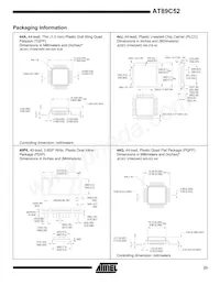 AT89C52-16JI Datasheet Pagina 23