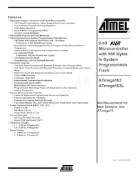 ATMEGA163L-4PI Datenblatt Cover