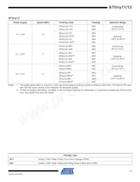 ATTINY12V-1SI Datasheet Page 11