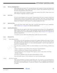 ATUC256L4U-D3HES Datasheet Page 19