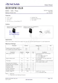 BCR10FM-12LB#FA0 Datasheet Cover