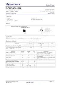 BCR5AS-12B#B01 Datasheet Cover