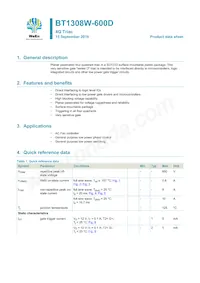 BT1308W-600D Datasheet Copertura