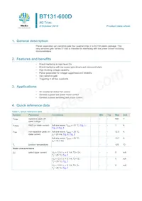 BT131-600D/L01EP Datasheet Cover