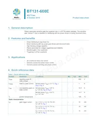 BT131-600E Datasheet Cover