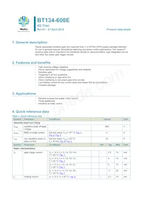 BT134-600E Datasheet Cover