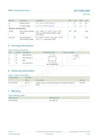 BT134W-800 Datasheet Page 2