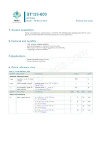 BT136-600/DG Datasheet Cover