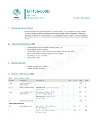 BT136-600D Datasheet Cover