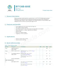 BT136B-800E Datasheet Cover