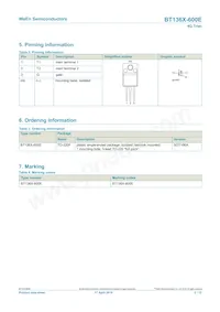 BT136X-600E/DG Datasheet Pagina 2