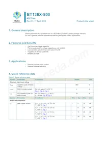 BT136X-800 Datasheet Cover