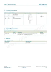 BT136X-800 Datasheet Pagina 2