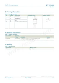 BT137-600/DG Datasheet Page 2