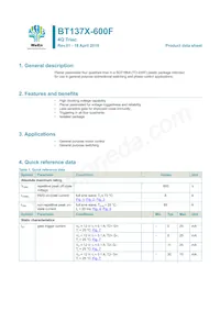 BT137X-600F/L02Q Datasheet Cover