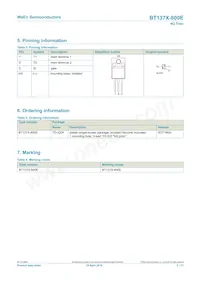 BT137X-800E Datasheet Page 2