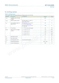 BT138-600D Datasheet Page 3