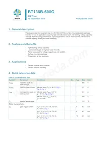 BT138B-600G Datasheet Cover