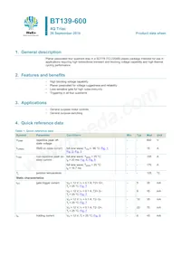 BT139-600 Datasheet Cover