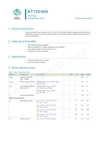 BT139-600數據表 封面