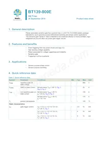 BT139-800E Datasheet Cover