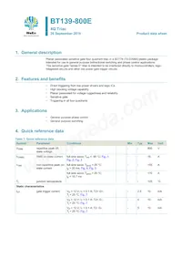 BT139-800E Datasheet Copertura