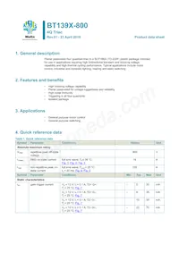 BT139X-800/L02Q Datasheet Cover