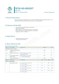 BTA140-600G0TQ Datasheet Cover