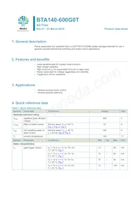 BTA140-600G0TQ 데이터 시트 표지