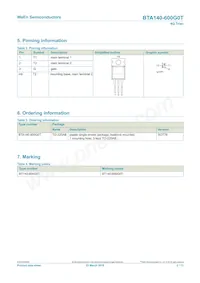 BTA140-600G0TQ Datasheet Pagina 2