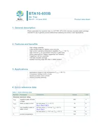 BTA16-600BQ Datasheet Cover