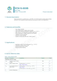 BTA16-800BQ Datasheet Cover
