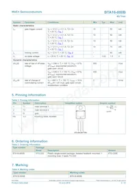 BTA16-800BQ Datasheet Page 2
