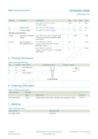 BTA2008-1000D/L0EP Datasheet Page 2