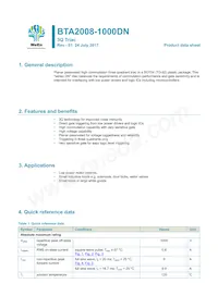 BTA2008-1000DNML Datasheet Cover