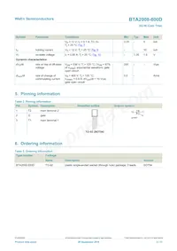 BTA2008W-800D Datasheet Page 2