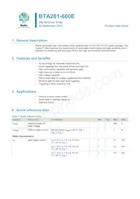 BTA201-600E/L02EP Datasheet Cover