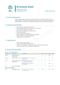 BTA202X-600E Datasheet Cover