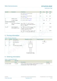 BTA202X-800E/L01 Datasheet Page 2