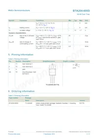 BTA204-600D Datasheet Page 2