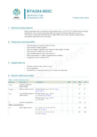 BTA204-800C/DG Datasheet Cover