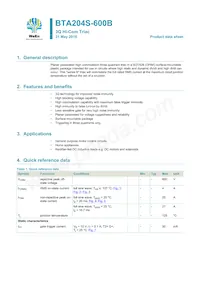 BTA204S-600B Datasheet Cover
