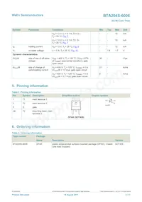 BTA204S-600E Datasheet Page 2