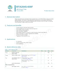 BTA204S-600F Datasheet Cover