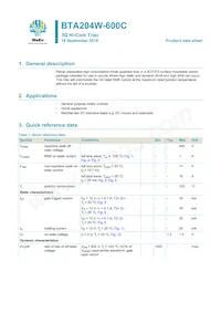 BTA204W-600C Datasheet Cover