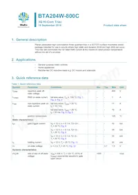 BTA204W-800C Datasheet Cover