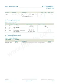 BTA204W-800C 데이터 시트 페이지 2