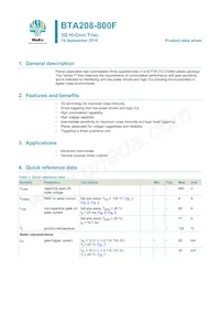 BTA208-800F Datasheet Cover