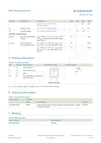 BTA208S-800F Datasheet Pagina 2